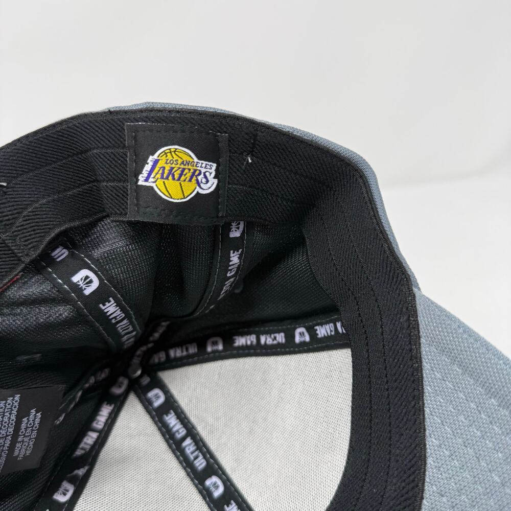 LA Lakers NBA USA Ultra Game Gray Hat American Flag Logo Adjustable Cap NWT - Picture 5 of 6